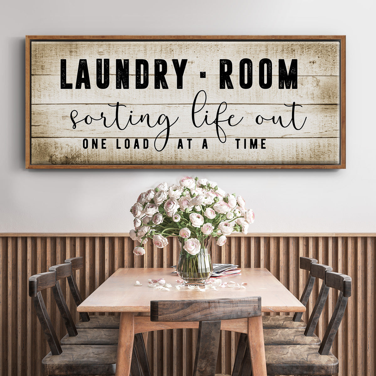 Laundry Room - Floater Framed Canvas Print