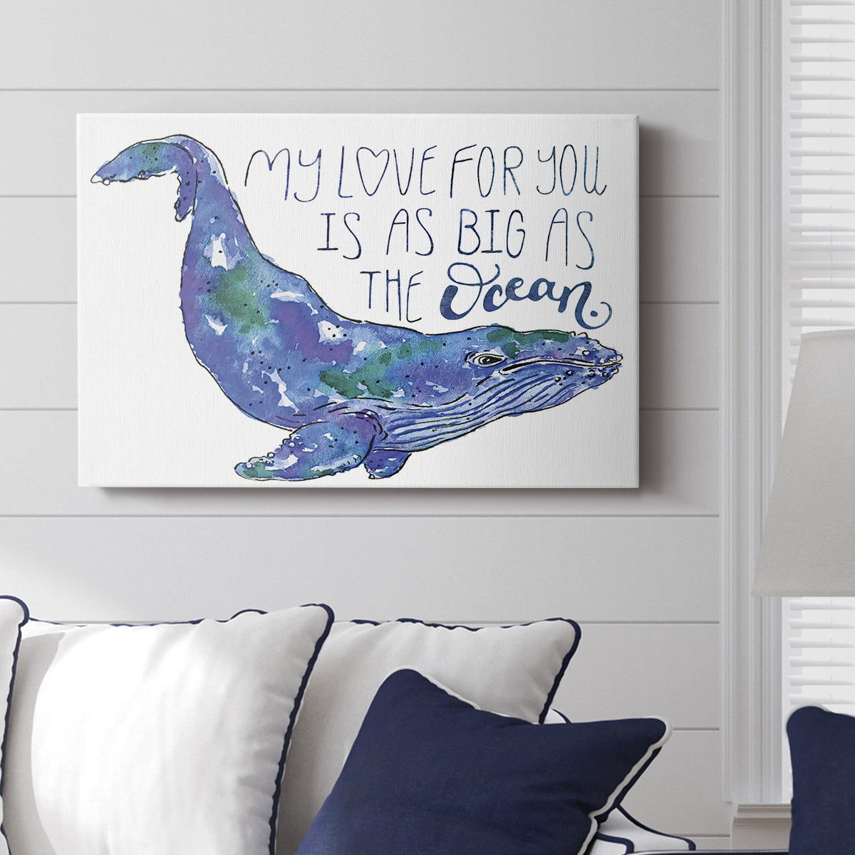 Whale Love II - Canvas Art Print