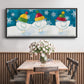 Merry Snowmen - Floater Framed Canvas Print