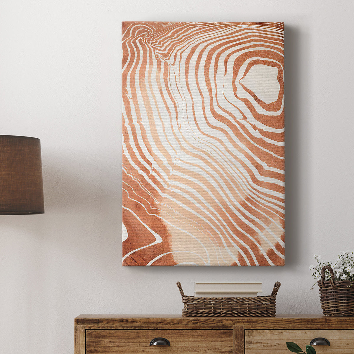 Wood Grain Suminagashi II - Canvas Art Print