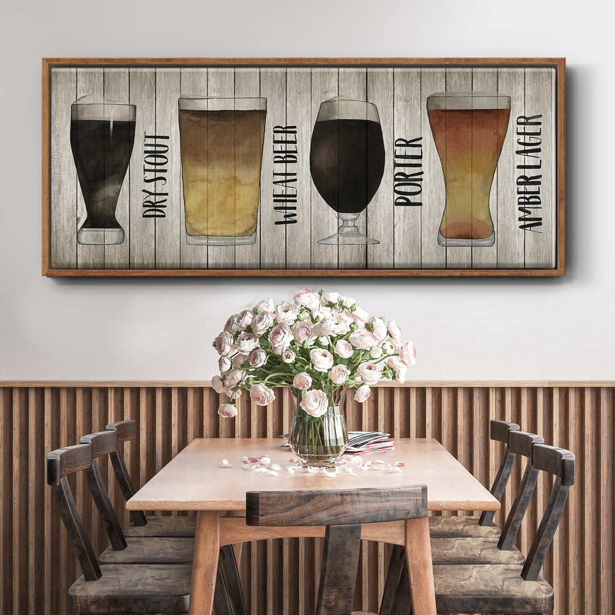 Beer Chart II - Floater Framed Canvas Print
