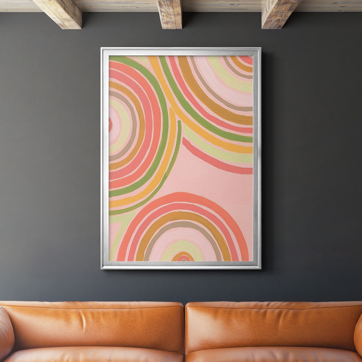 Abstract Rainbow I - Modern Framed Canvas Print