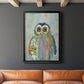 Fantastic Florals Owl - Modern Framed Canvas Print