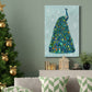 Christmas Peacock Christmas Tree - Gallery Wrapped Canvas