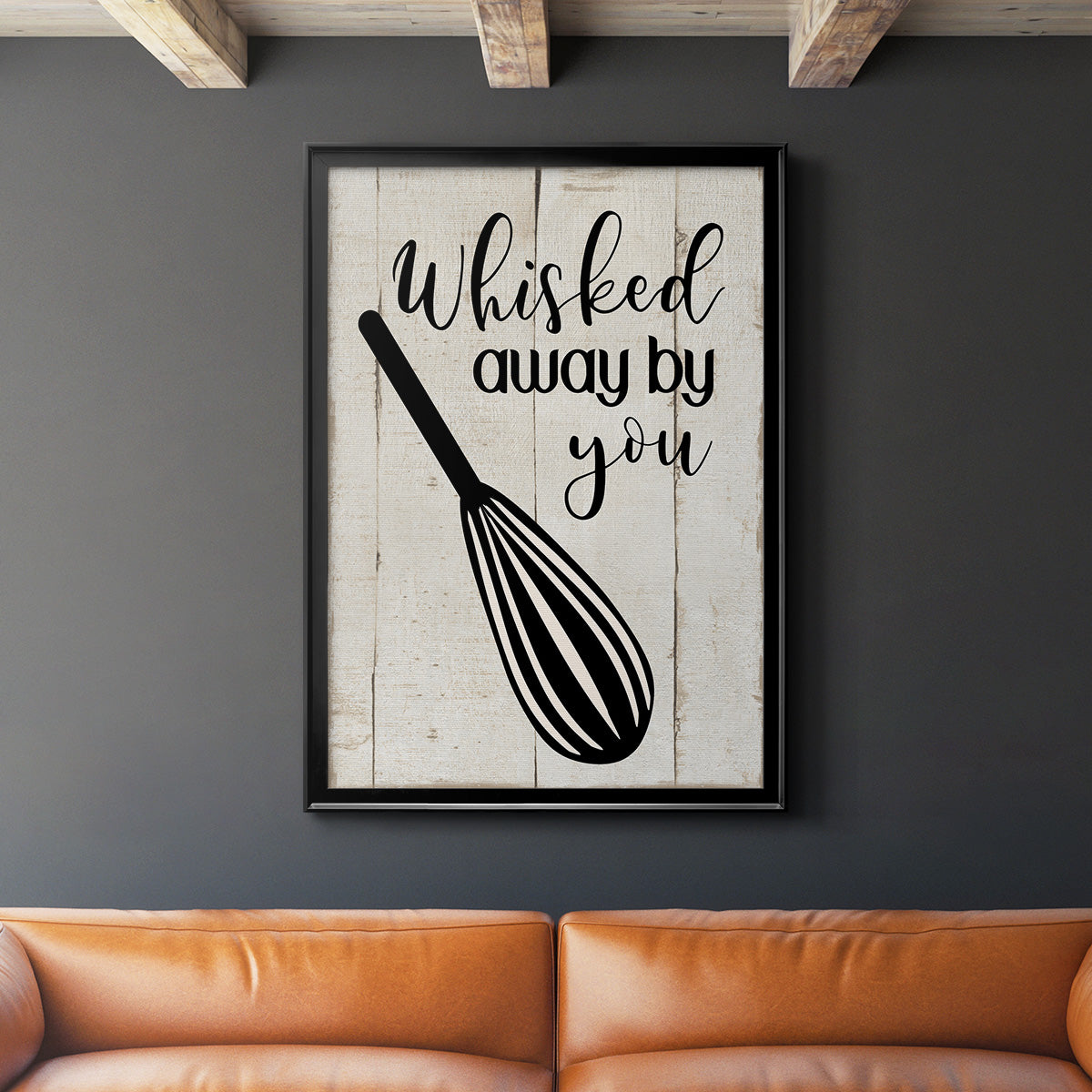 Whisked Away - Modern Framed Canvas Print