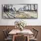 The Road, Effect of Snow at Sunset, 1869 - Floater Framed Canvas Print
