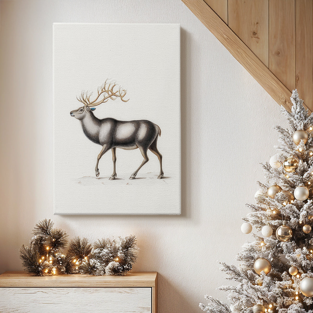 Eve of Frostlit Nativity - Canvas Art Print