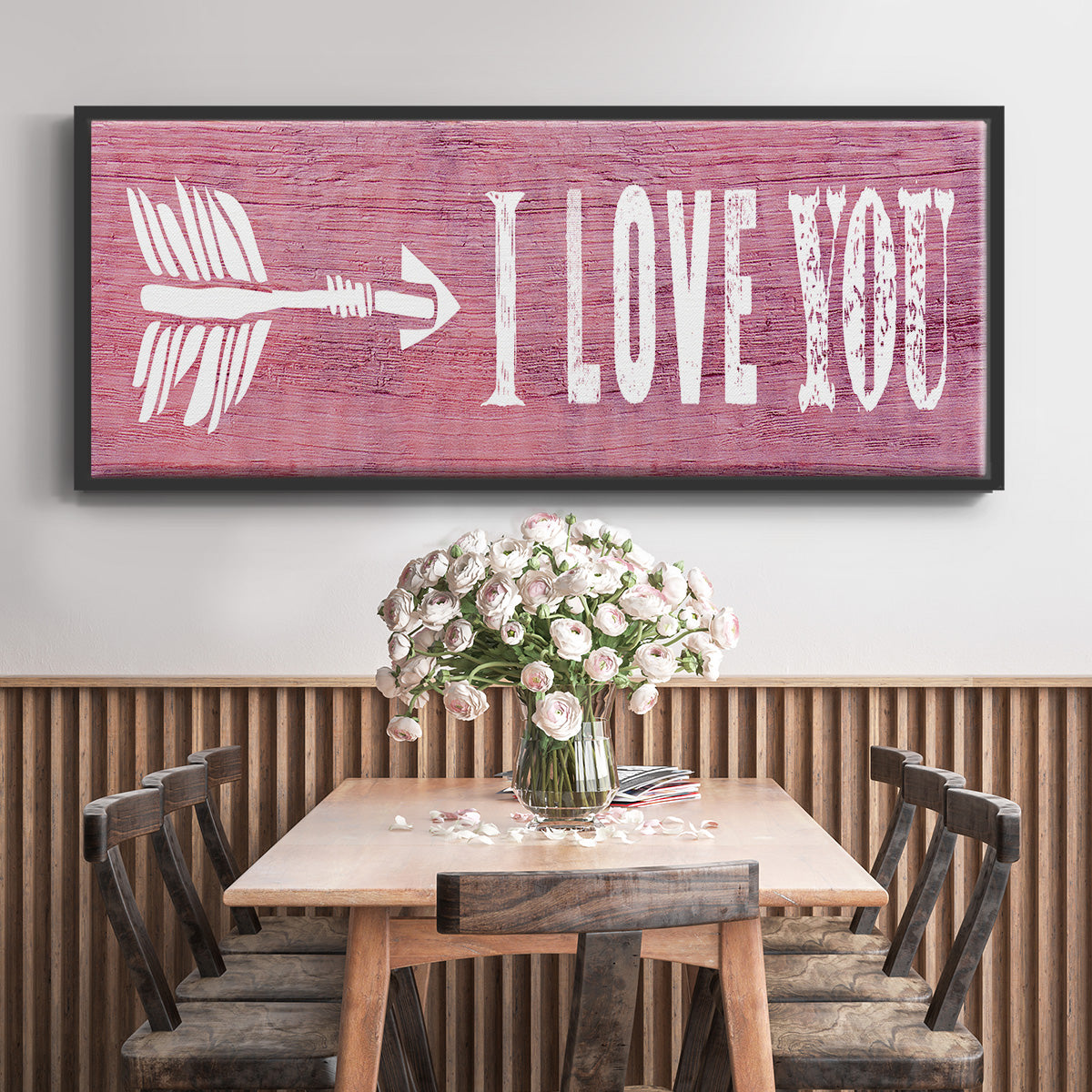 I Love You - Floater Framed Canvas Print