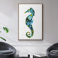 Seahorse Framed Premium Gallery Wrapped Canvas - Ready to Hang