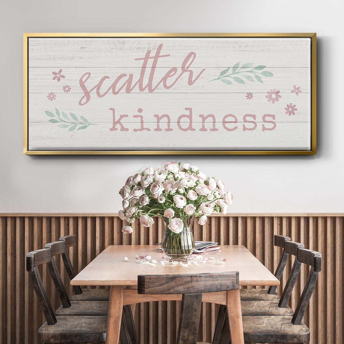 Scatter Kindness - Floater Framed Canvas Print