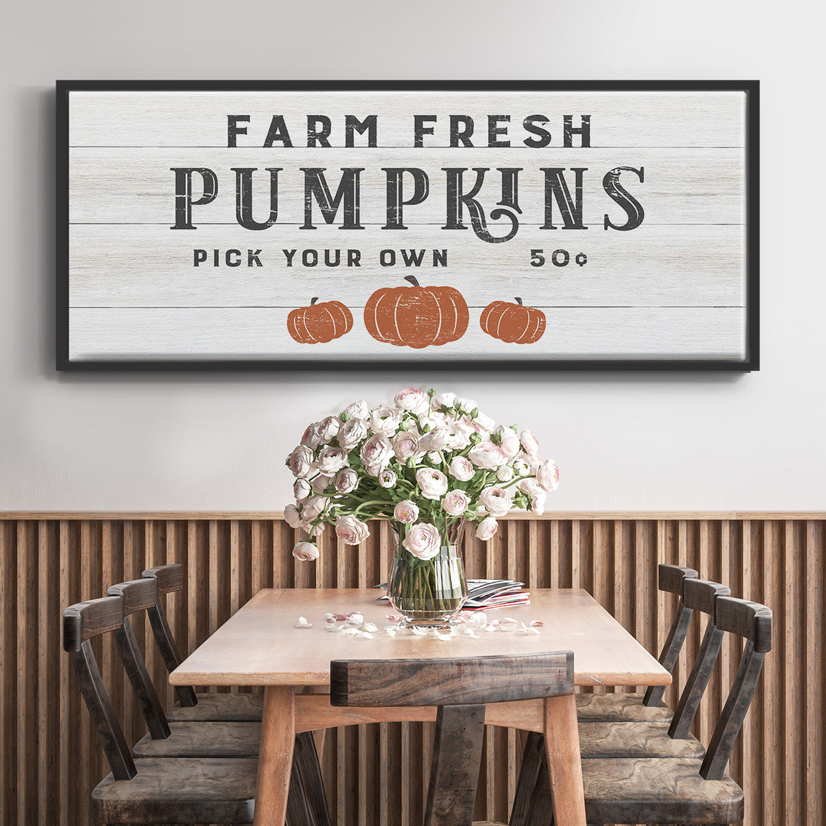 Farm Fresh Pumpkins - Floater Framed Canvas Print