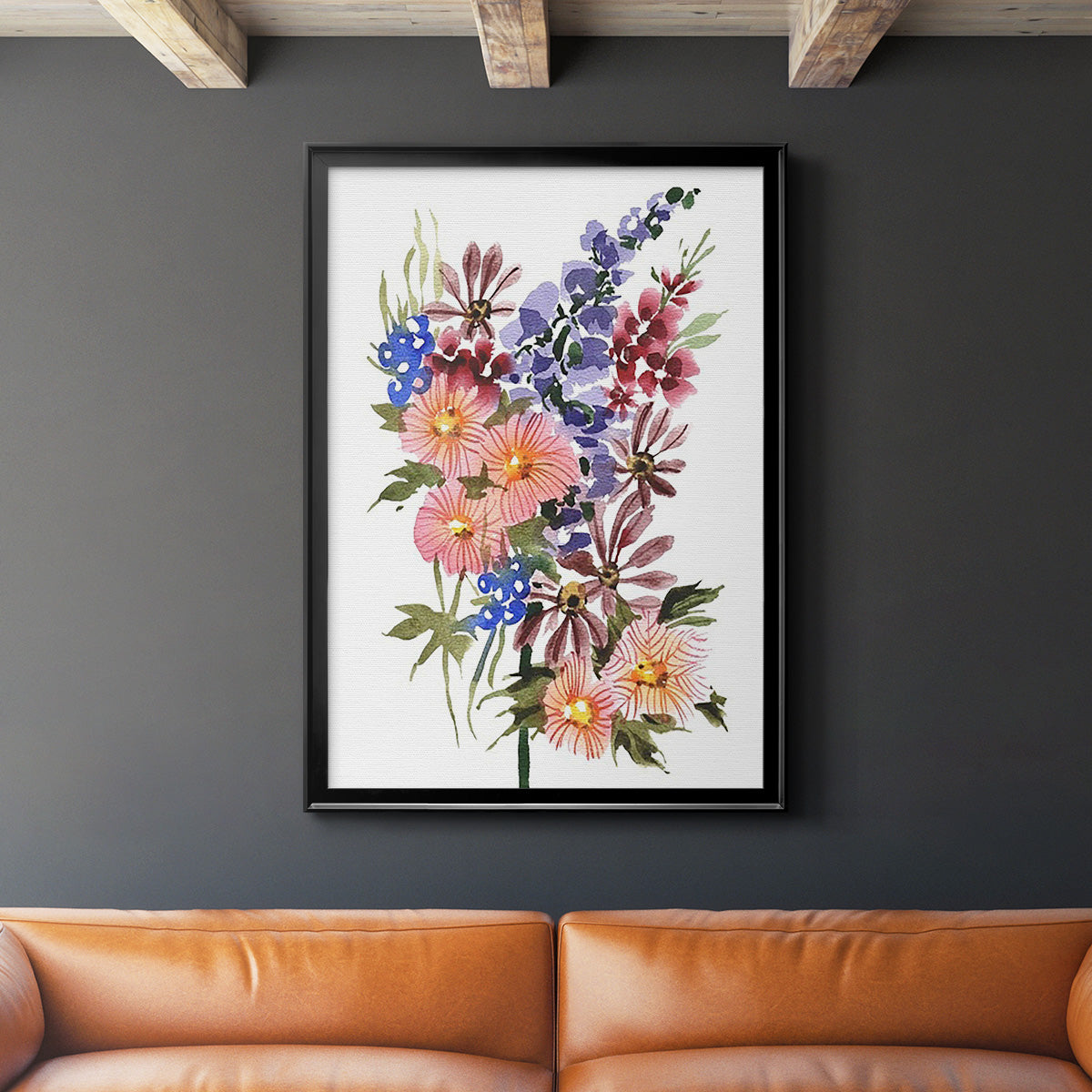 Garden Bouquets III - Modern Framed Canvas Print