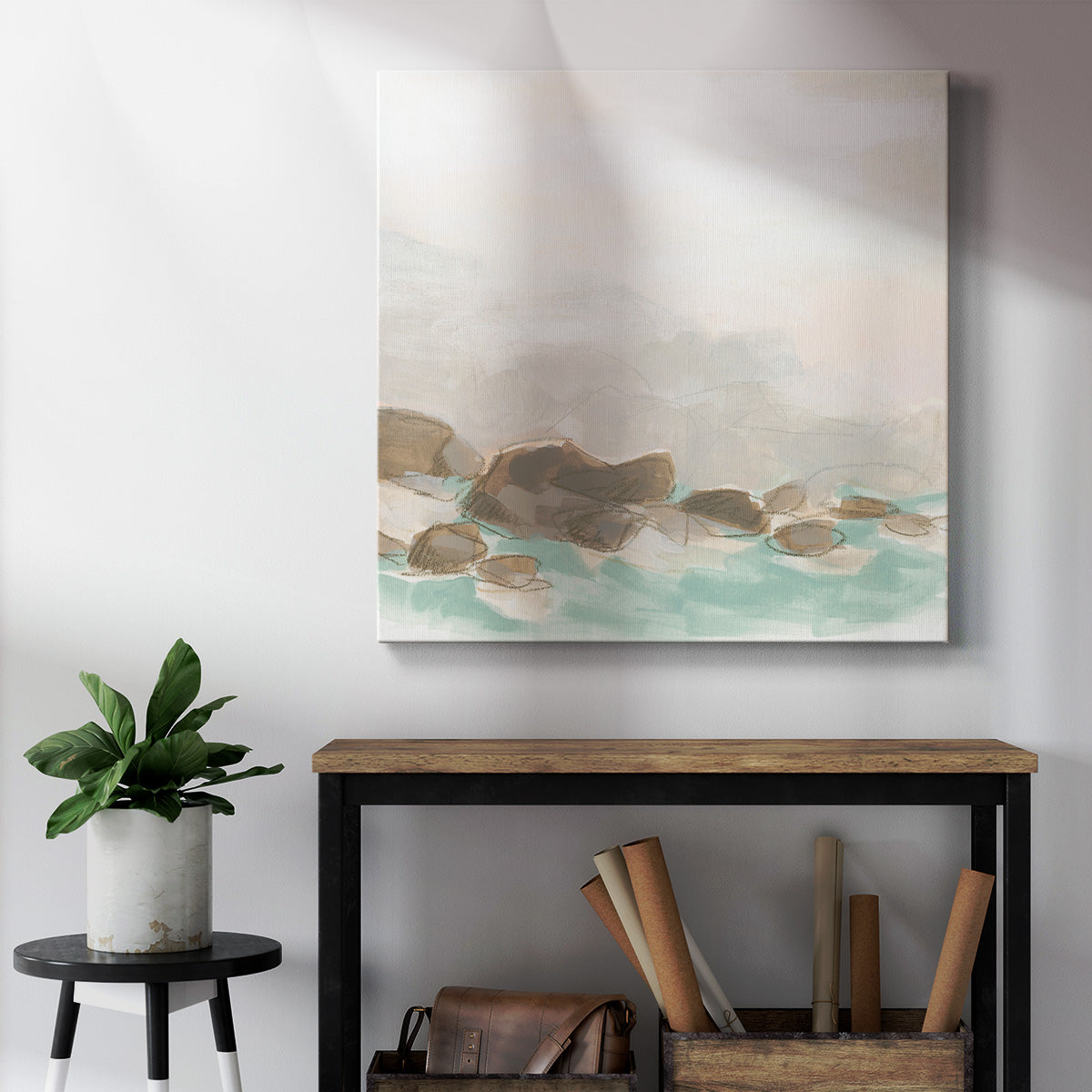 Beach Stones I-Premium Gallery Wrapped Canvas - Ready to Hang