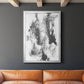 Graphite Abstract III - Modern Framed Canvas Print