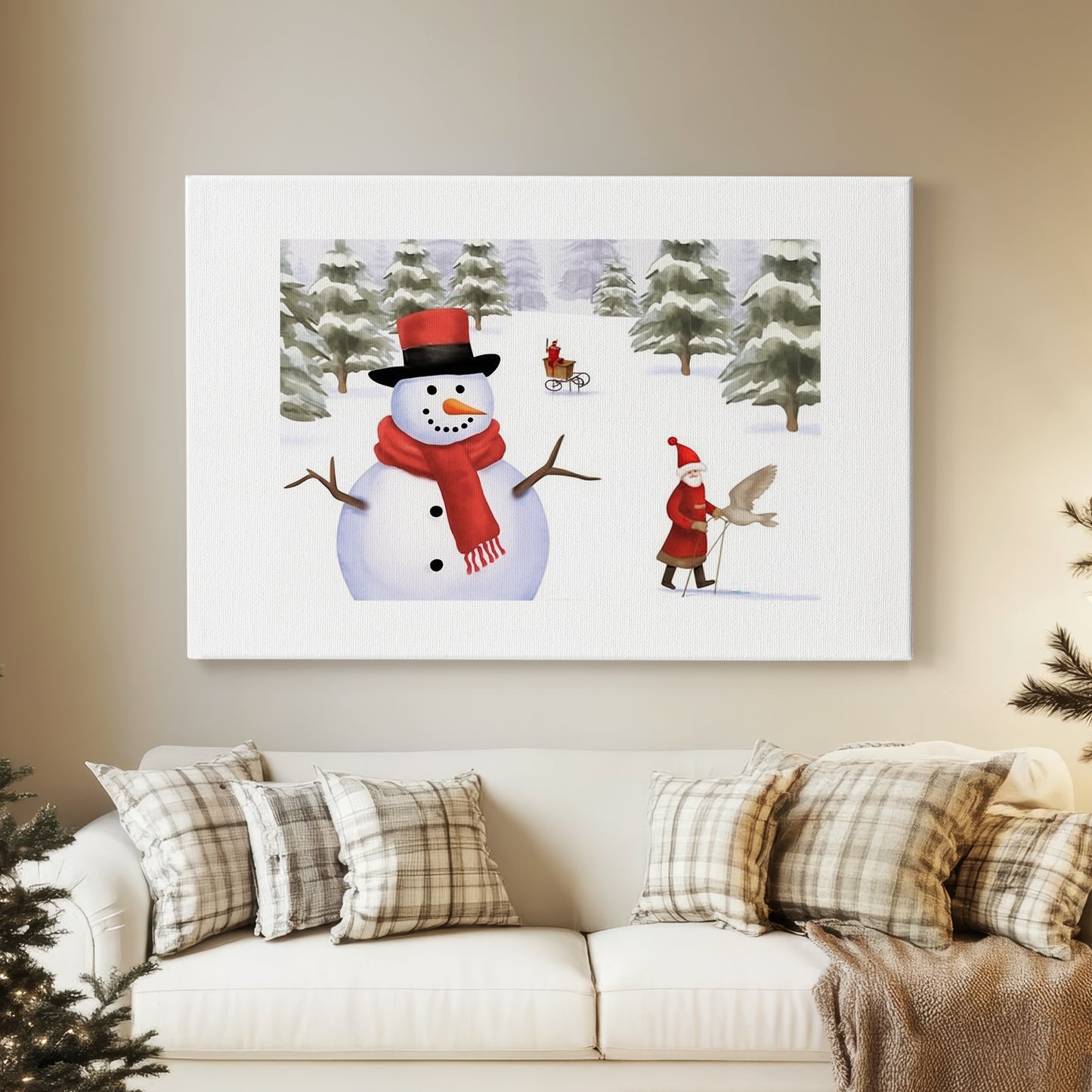 Pearled Fir at Dawn - Canvas Art Print