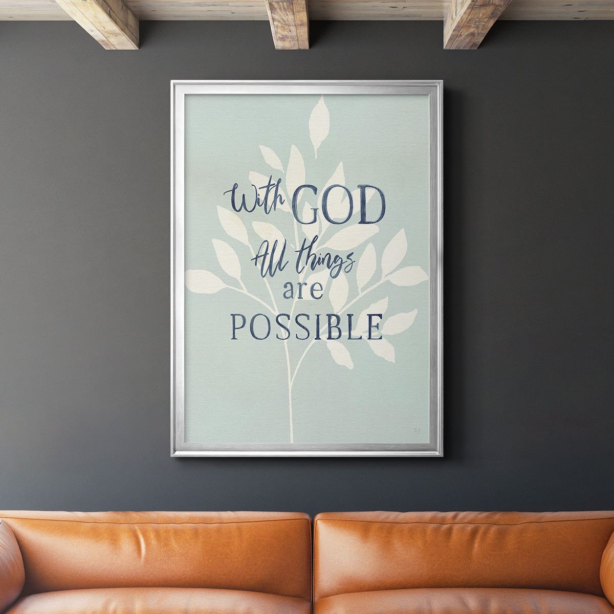 All Things - Modern Framed Canvas Print