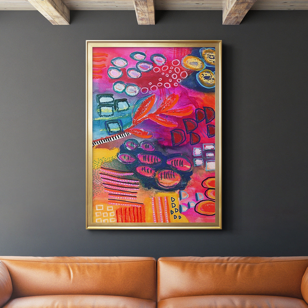 Vivaciously Changing I - Modern Framed Canvas Print