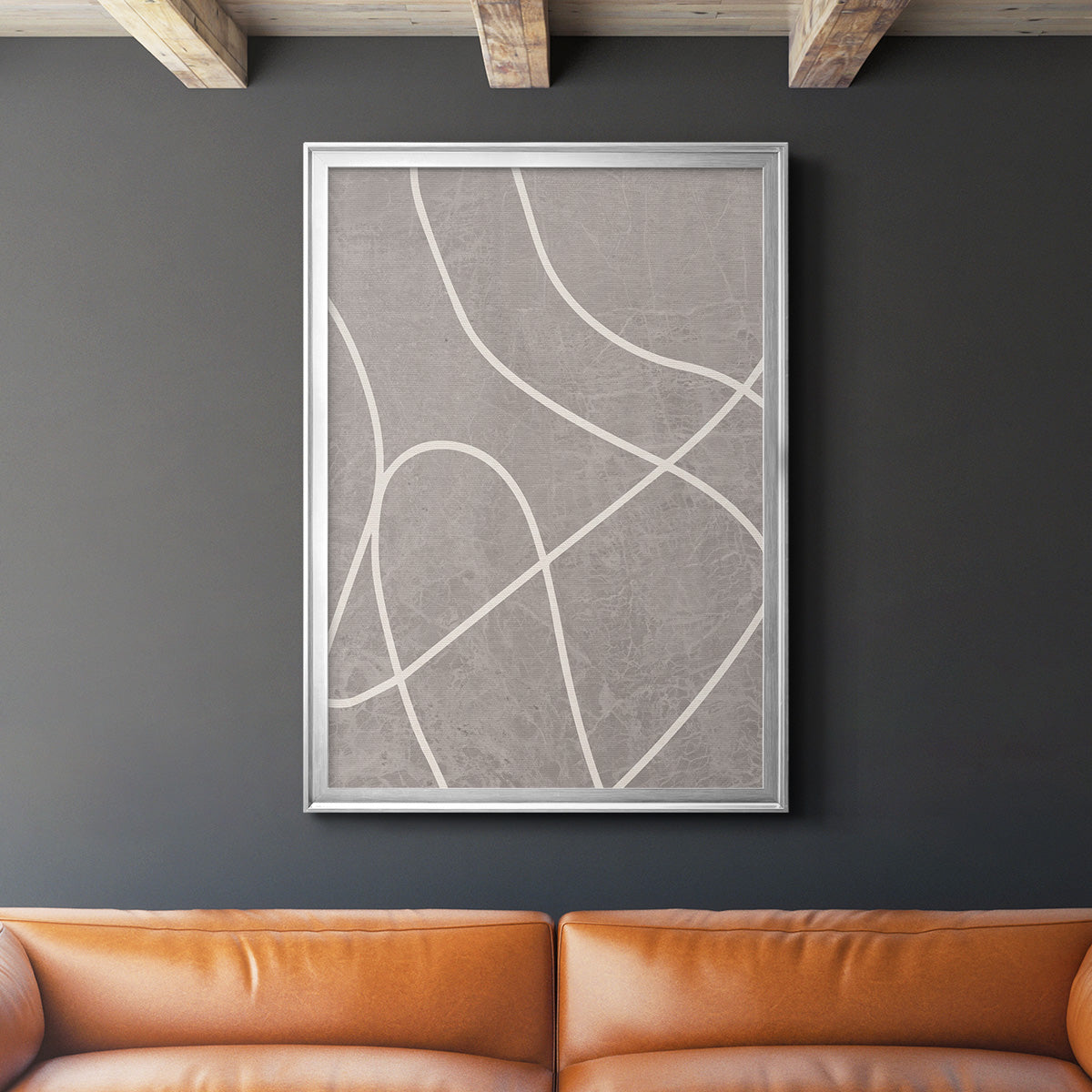 Fissures I - Modern Framed Canvas Print