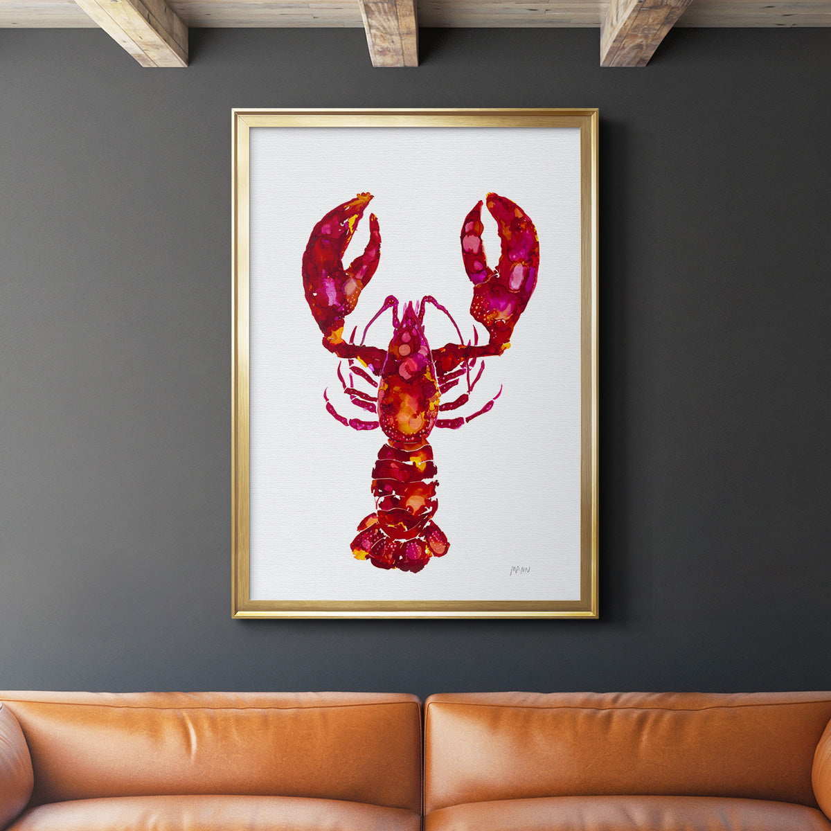 Lobster - Modern Framed Canvas Print