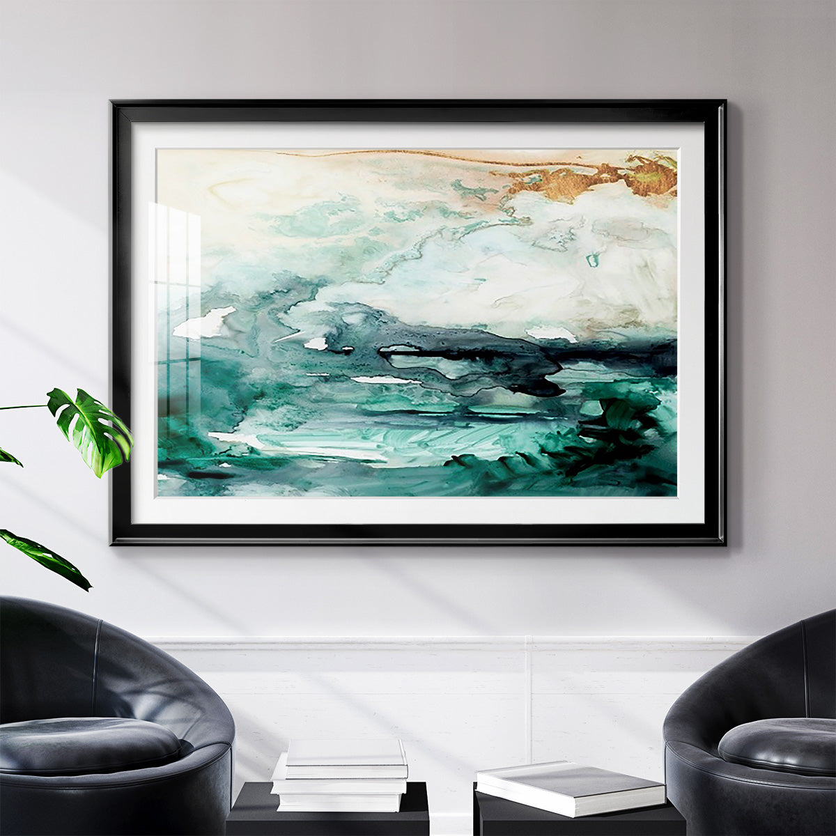 Sea Foam Flow I - Modern Framed Art Print
