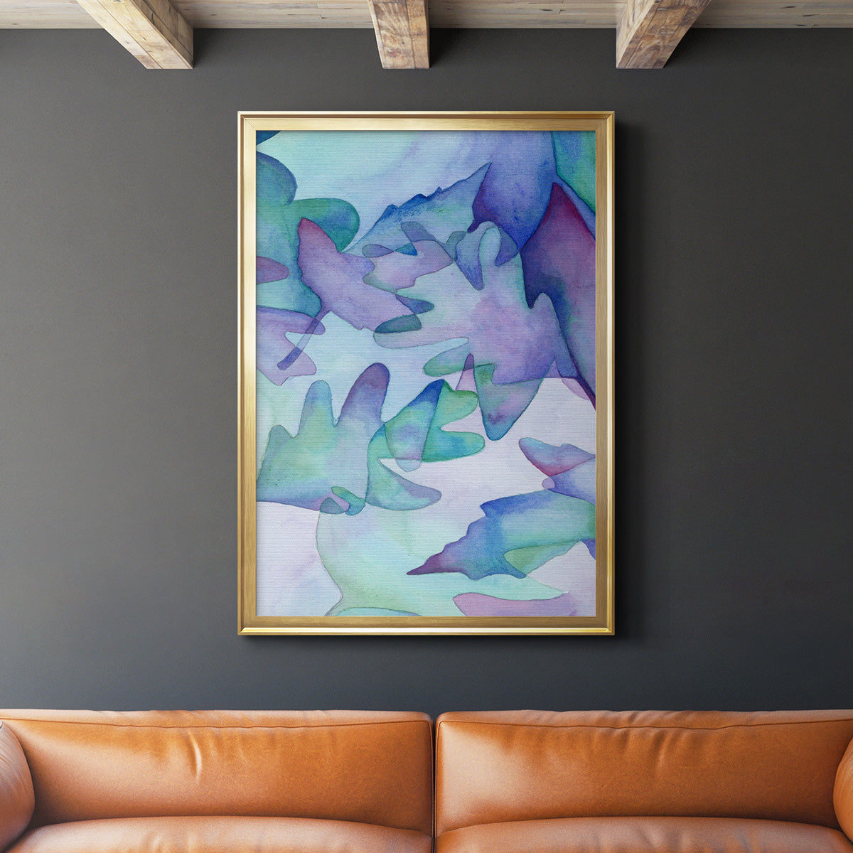 Fallen Leaves - Modern Framed Canvas Print