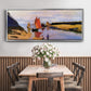 Breakwater at Trouville, Low Tide, 1870 - Floater Framed Canvas Print