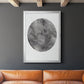 Graphite Moon II - Modern Framed Canvas Print