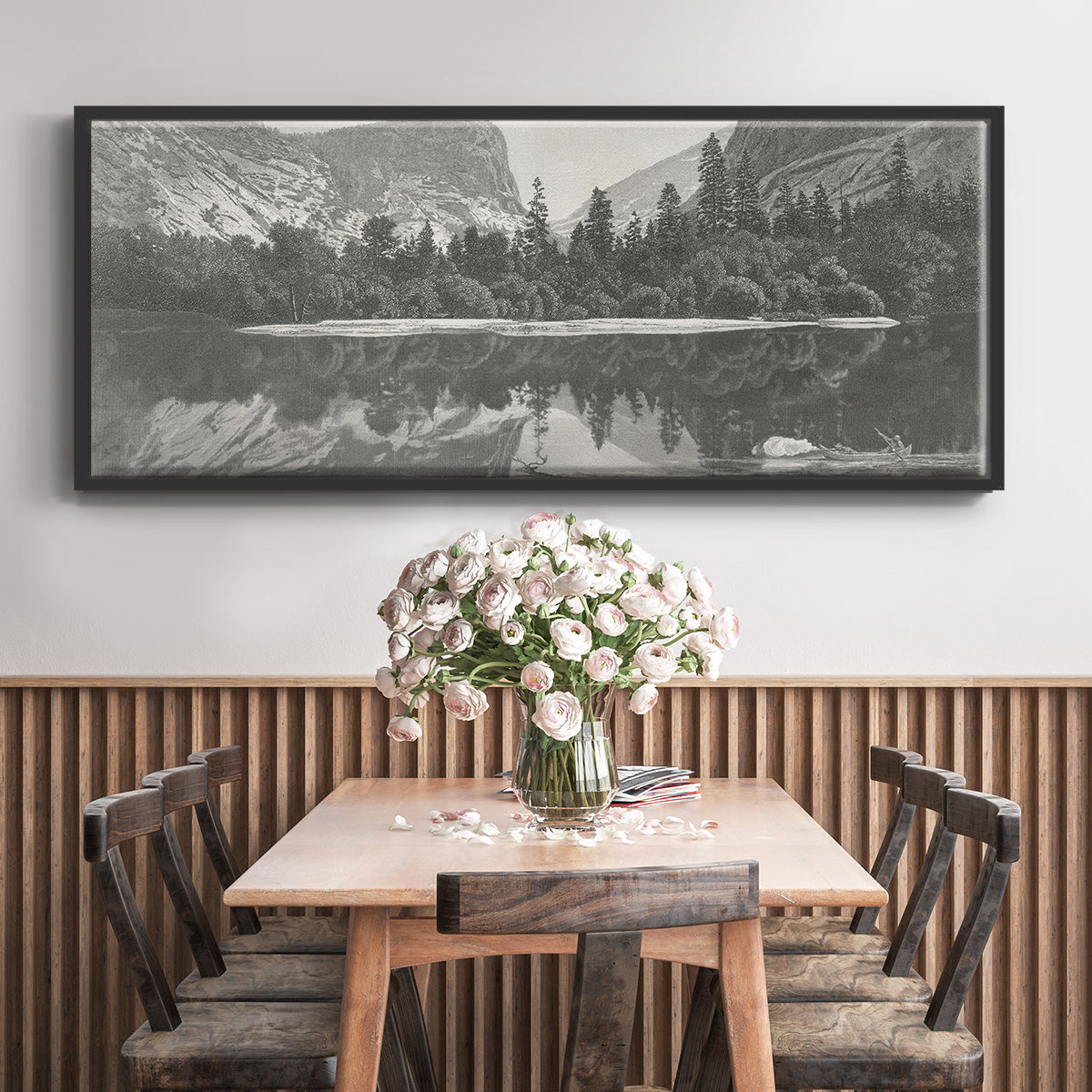 Mirror Lake, Yosemite Valley - Floater Framed Canvas Print