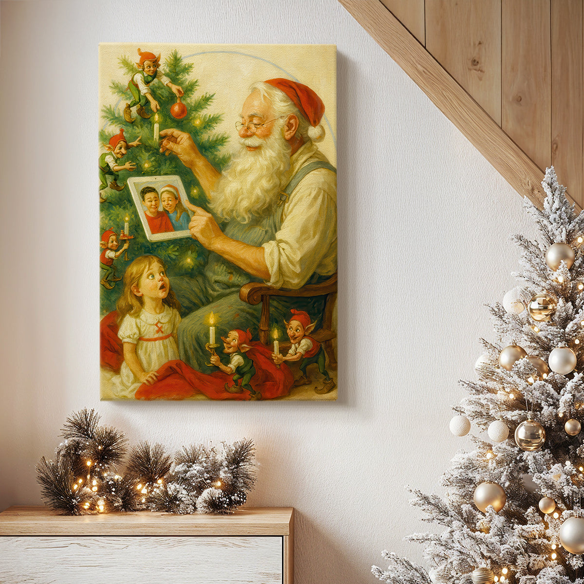 Amber Snow Blessing - Canvas Art Print