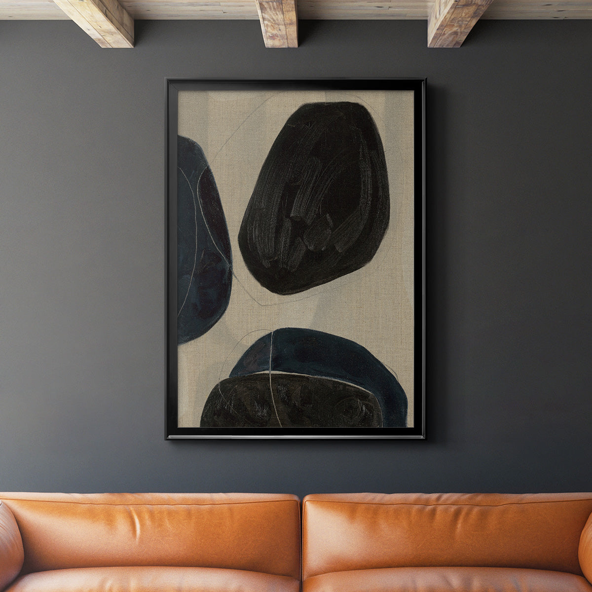 Gravity II - Modern Framed Canvas Print