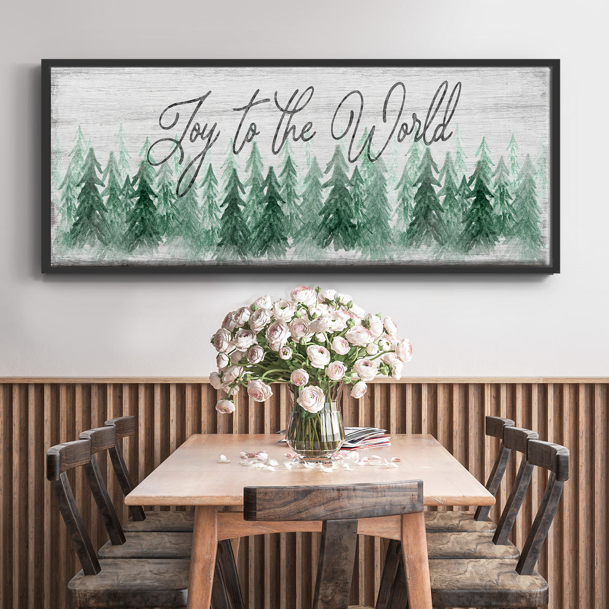 Joy to the World - Floater Framed Canvas Print