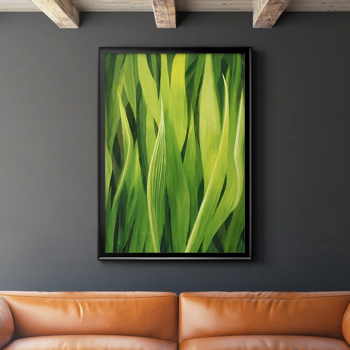 Blades of Grass II - Modern Framed Canvas Print