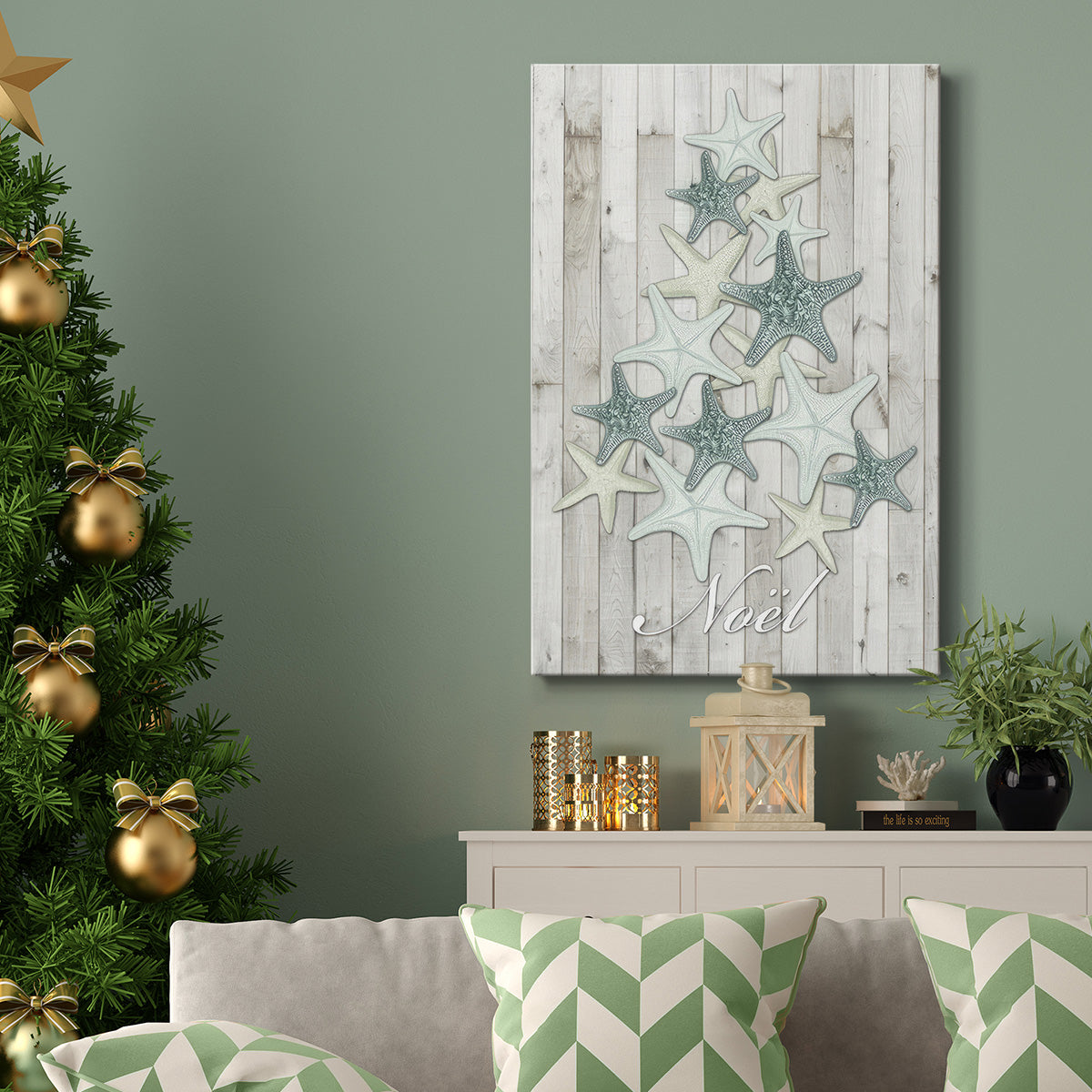 Coastal Christmas IV - Gallery Wrapped Canvas