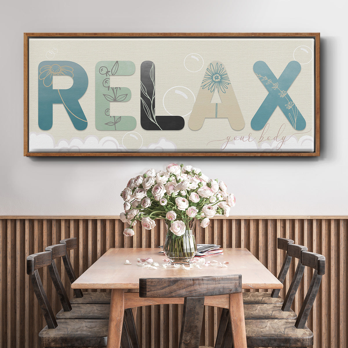 Relax Your Body - Floater Framed Canvas Print