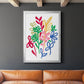 Bold Brushstroke Blooms II - Modern Framed Canvas Print