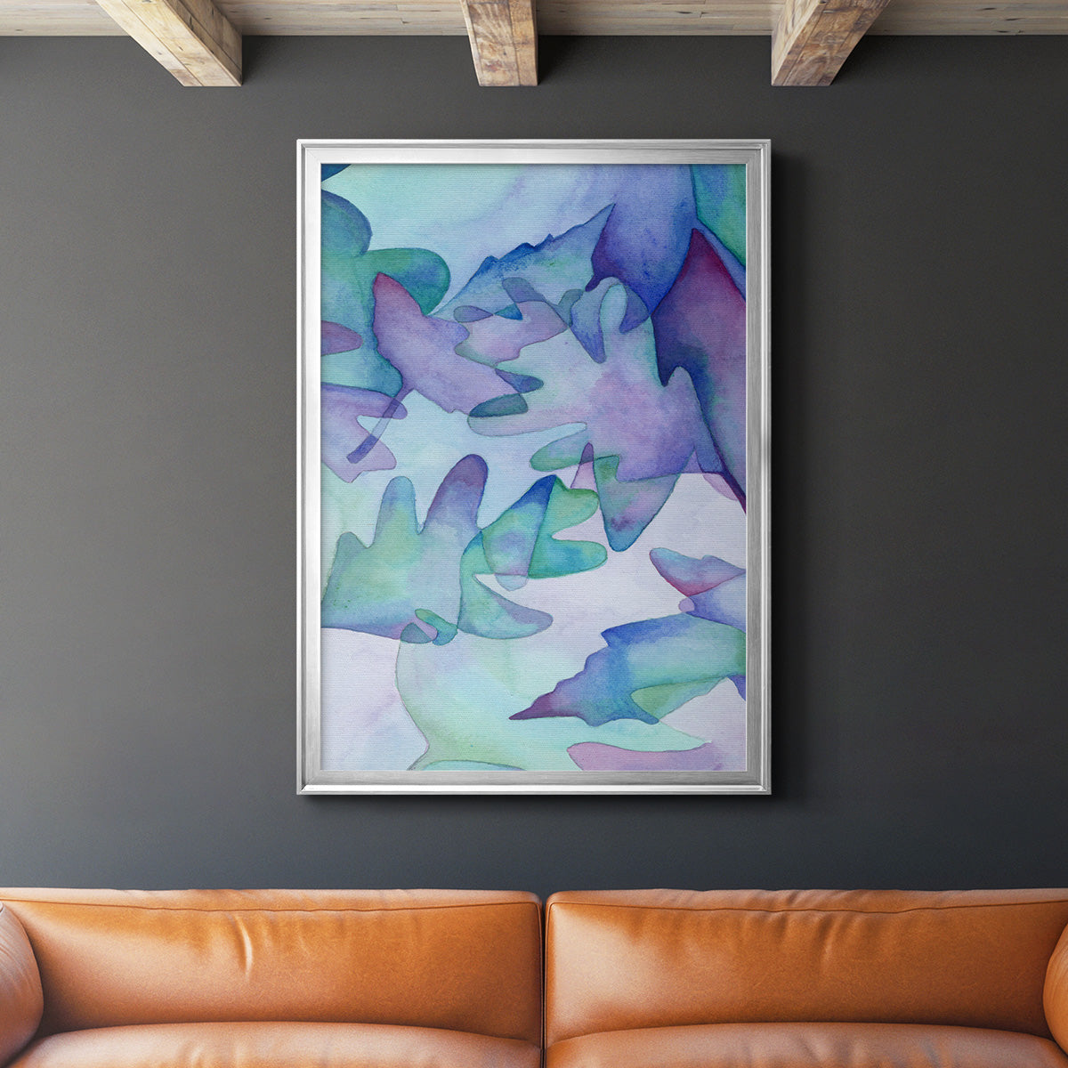 Fallen Leaves - Modern Framed Canvas Print