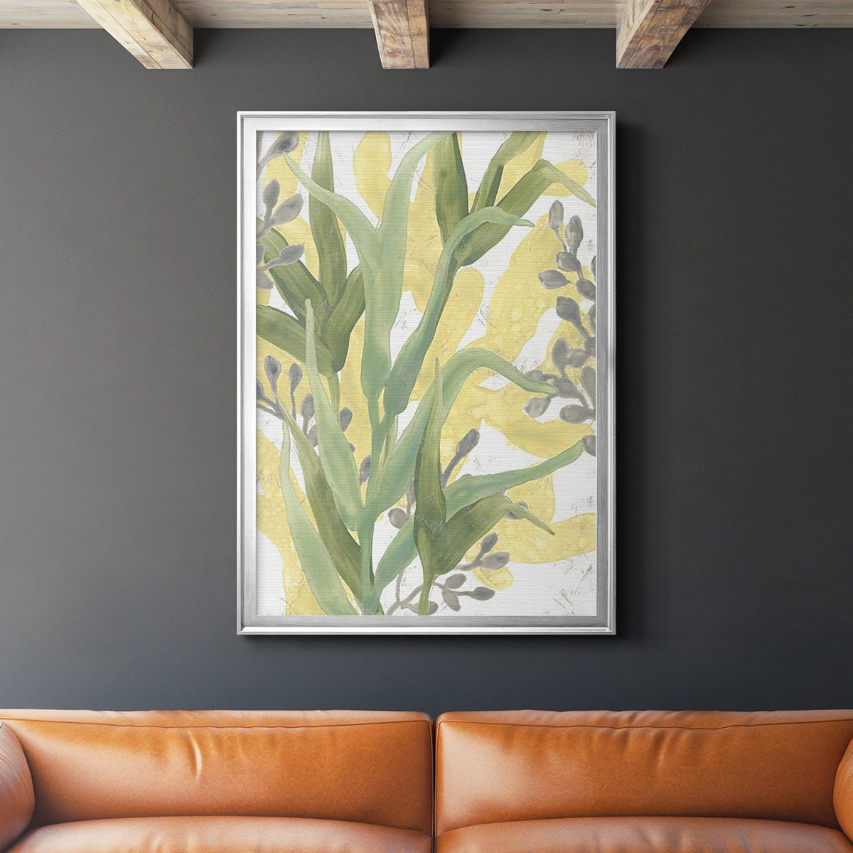 Sea Grass Fresco II - Modern Framed Canvas Print