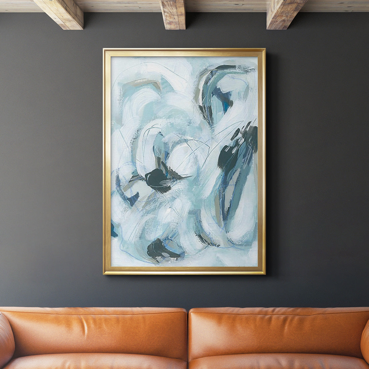 Fluid Receptor I - Modern Framed Canvas Print