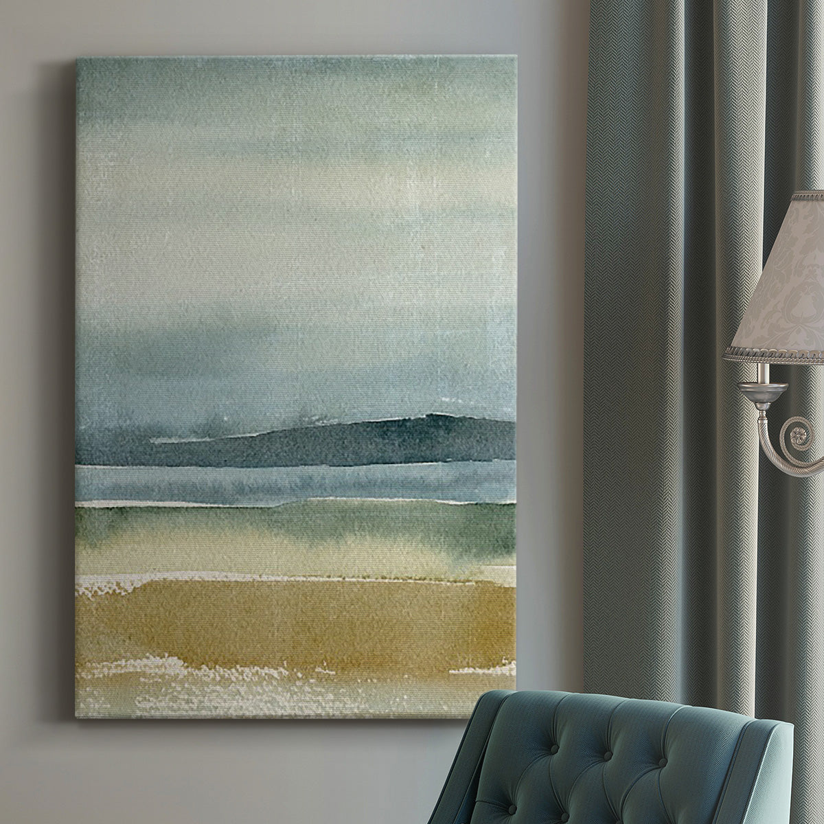 Ochre Outlook I Premium Gallery Wrapped Canvas - Ready to Hang