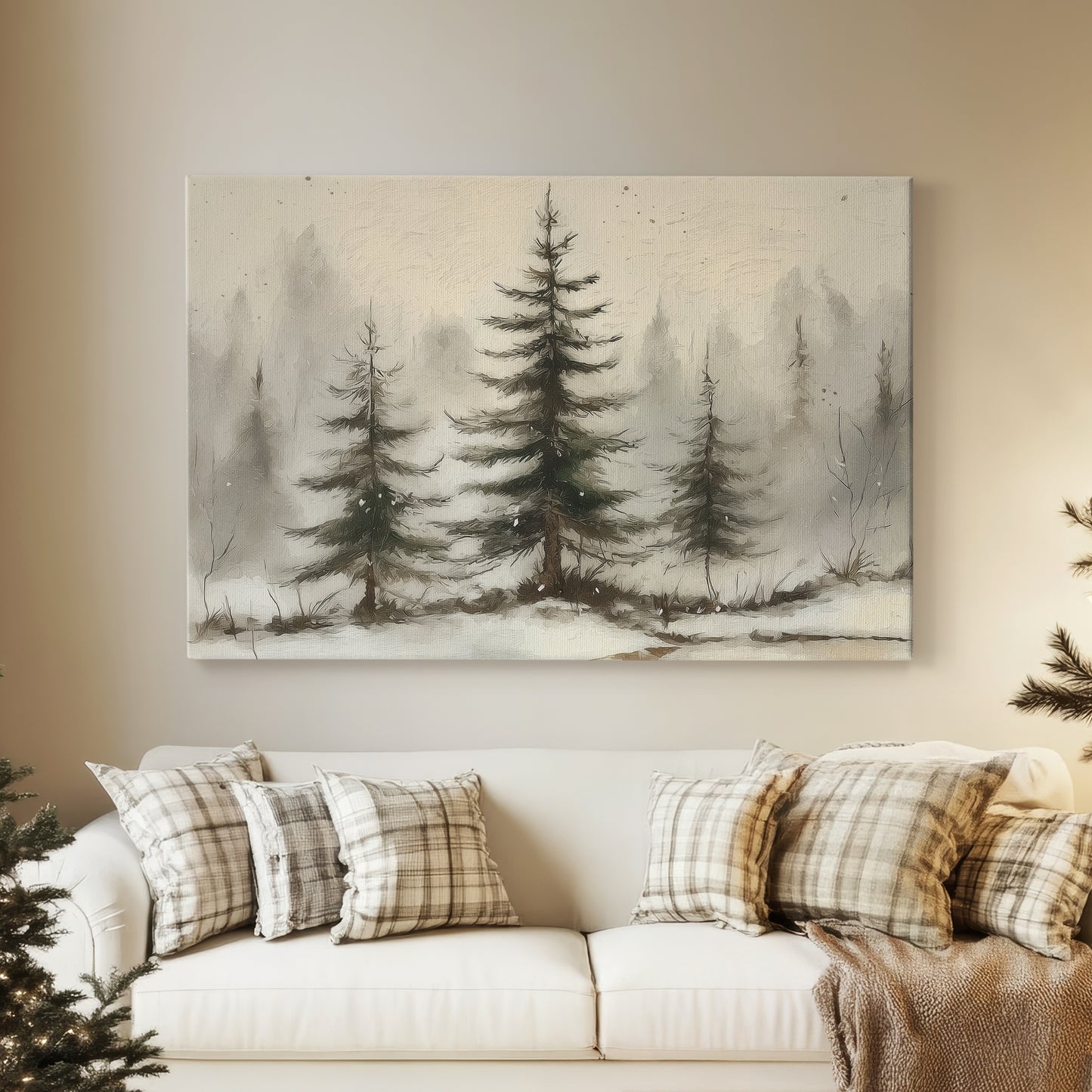 Sugar Whisper of Fir - Canvas Art Print
