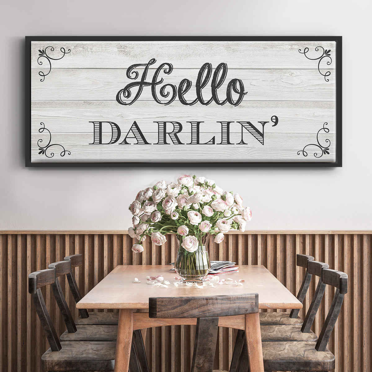 Hello Darlin' - Floater Framed Canvas Print