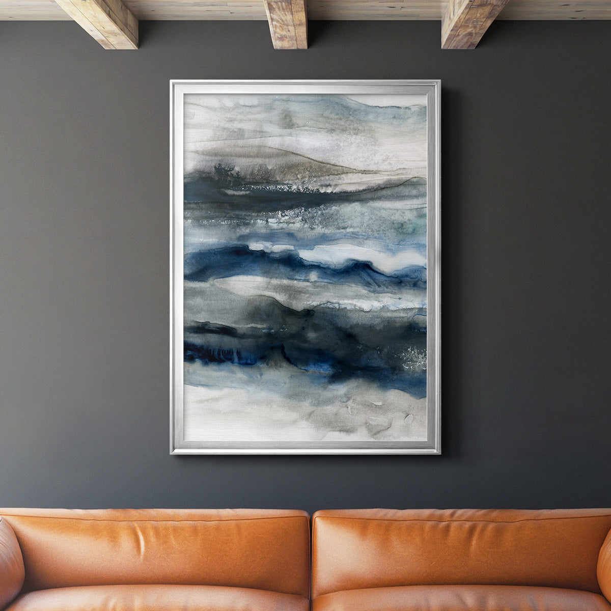Ocean Depths - Modern Framed Canvas Print