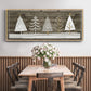 Wooded White Christmas Collection D - Floater Framed Canvas Print