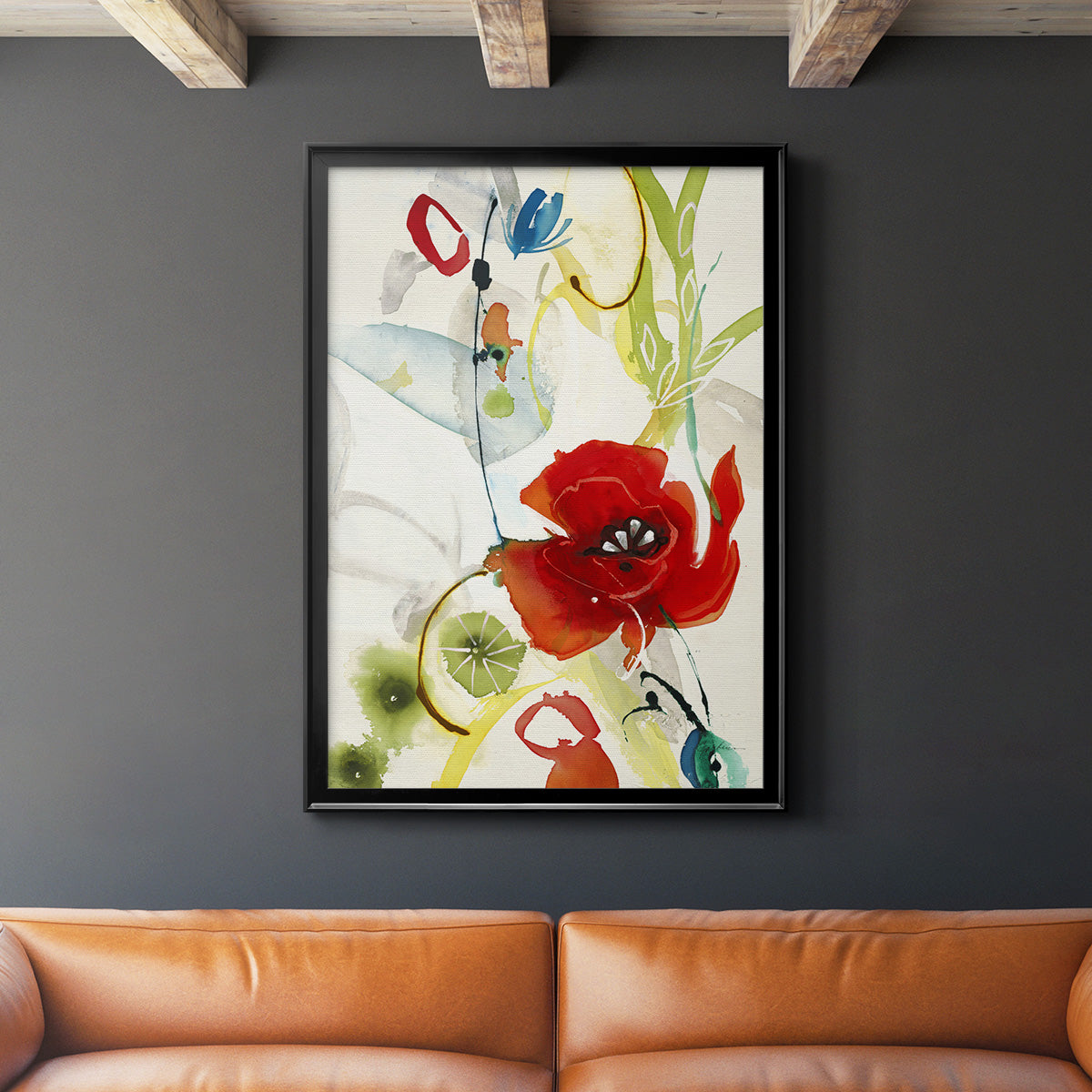 Local Color II - Modern Framed Canvas Print