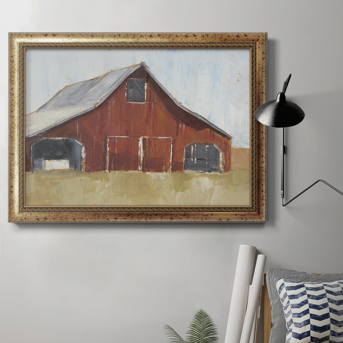 Rustic Red Barn I Premium Framed Canvas- Ready to Hang