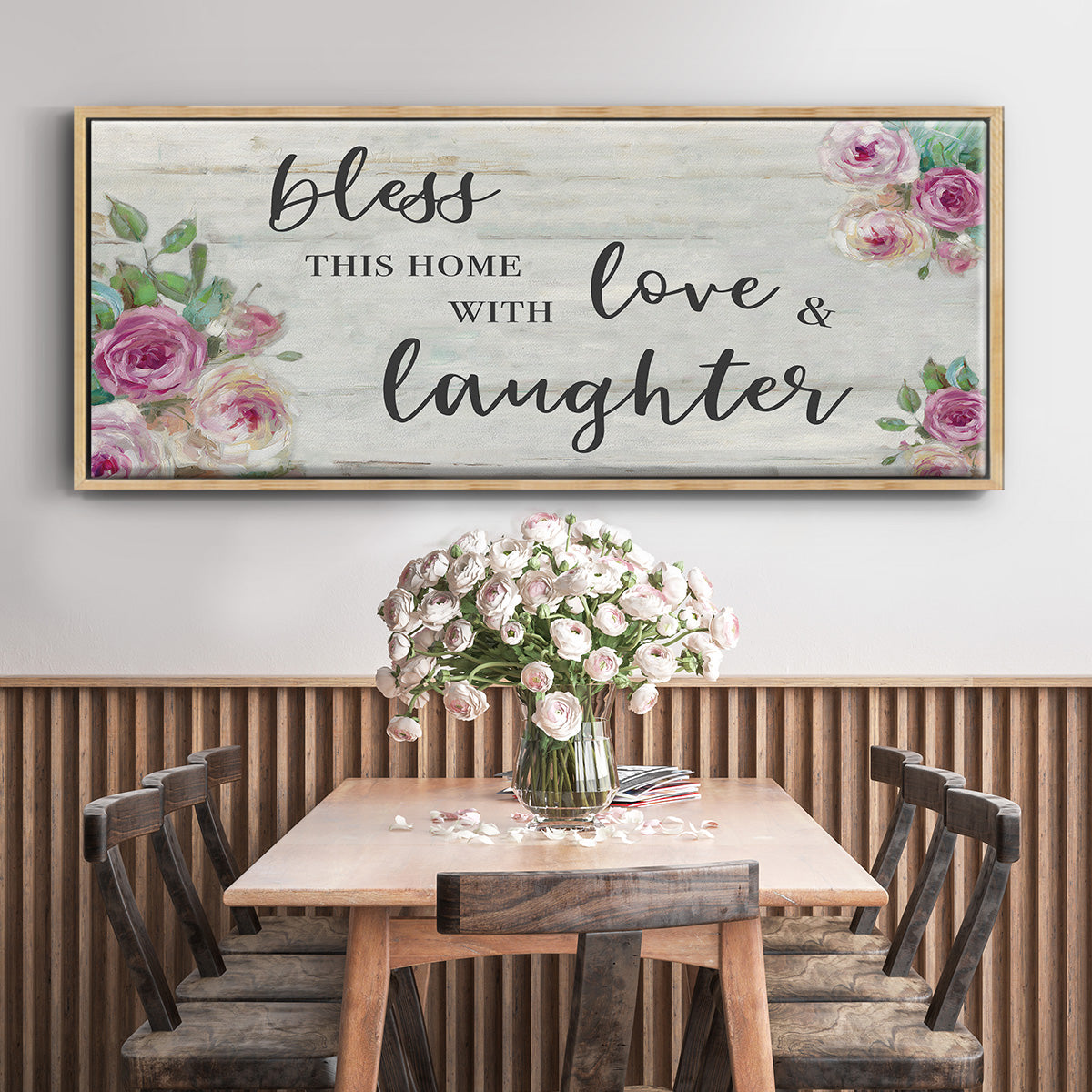 Love and Laughter - Floater Framed Canvas Print