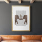 Elephants Heart and Rose - Modern Framed Canvas Print