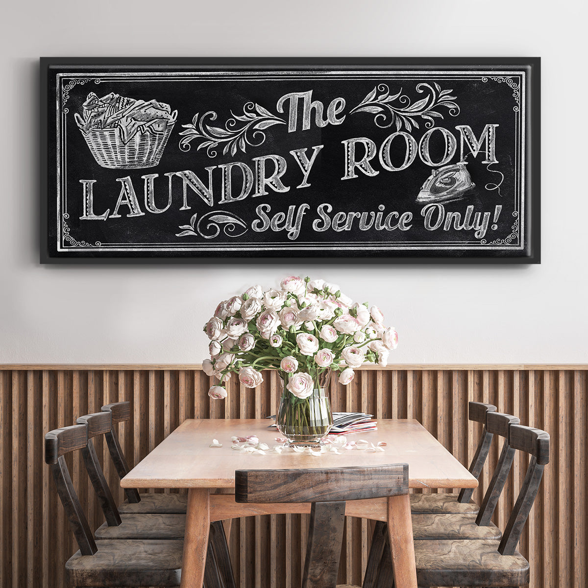 Self Service - Floater Framed Canvas Print