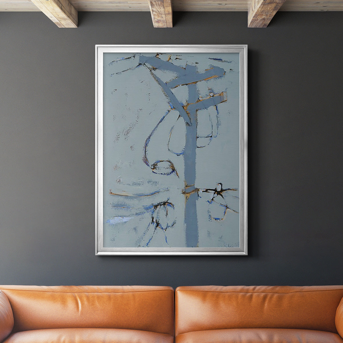 Wires VI - Modern Framed Canvas Print