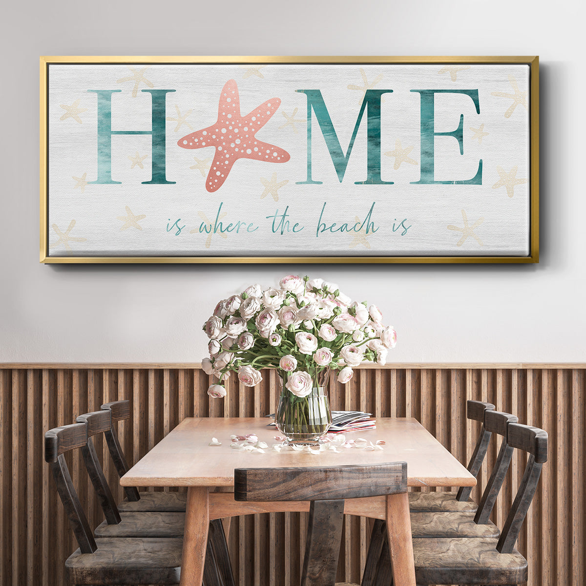 Home Beach - Floater Framed Canvas Print